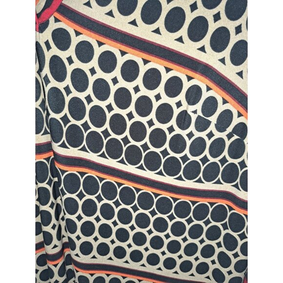 Jaquline Design Studio Multicolor Chic & Bold1X 3/4 Sleeve Maxi  V-neck Dress - Picture 2 of 5